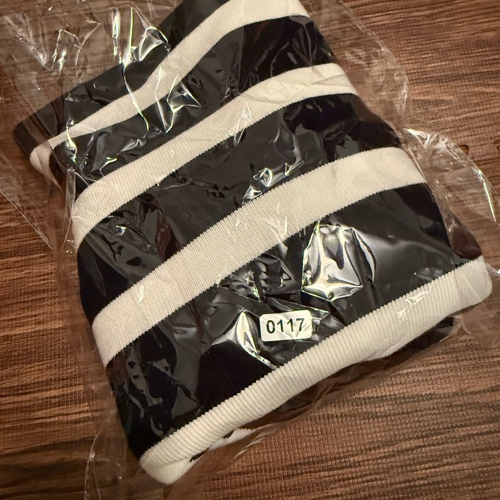 English Factory Striped Crop Sweater White/Black | M - Picture 8 of 11